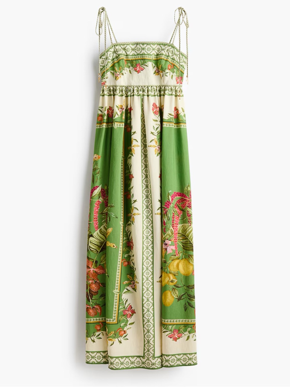 H&M Floral Maxi Sundress with Tie Straps